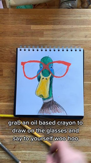 How to draw a DUCK wearing GLASSES!!! (Of course). What else can we draw with glasses?! 👇🏻 #funart #howtodraw #corrinasclassroom #drawingchallenge #drawingtutorial