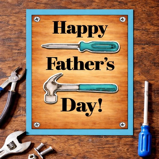 Father's Day Card Printable | 5x7 Flat Card | Rustic Happy Father's Day Flat Card | Instant Download | Print at Home Father's Day Gift - Etsy