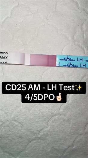 Cycle day 25 AM - LH Test✨ 4/5DPO🤞🏻 Little rise in LH today, not sure what this means, but we keep tracking anyway🥰 Same symptoms as yesterday, no change except a few little cramps here and there🫣 #ttc #ttccommunity #ttccommunity #dpo #foryoupage❤️❤️