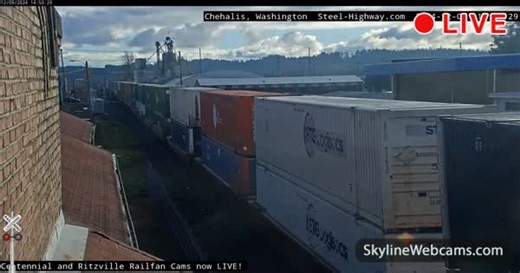 【LIVE】 Webcam Chehalis Bahnhof - Washington | SkylineWebcams