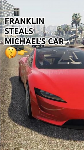 Franklin Steals Michael's Tesla Car #gta5 #gtav #franklin
