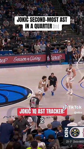 Jokić Dominates with Incredible Dimes in NBA Quarter