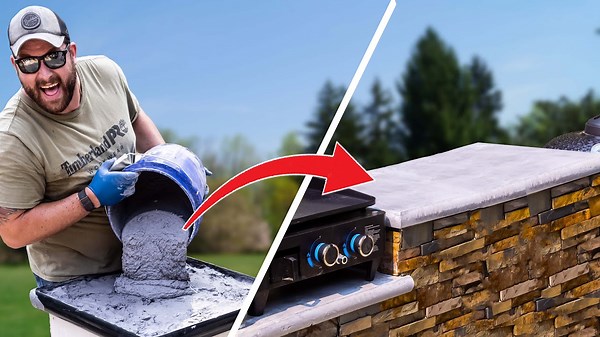 Backyard Game-Changer - Watch These Concrete Counters Get Poured