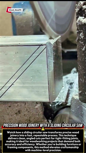 Precision Wood Joinery with a Sliding Circular Saw #woodworking #satisfying #woodscraft #wood #tools