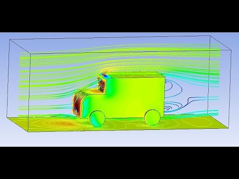Chapter 10: ANSYS CFX modelling an external air flow over a truck.