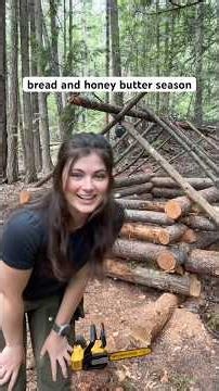 I built a log cabin alone in the forest