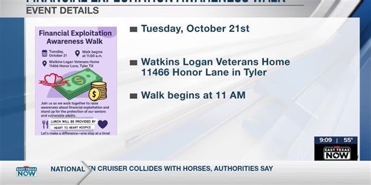 2nd annual financial exploitation awareness walk to be held in Tyler