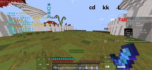 用手机打Java版PVP........