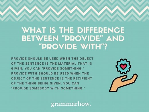 Provide vs. Provide With - Difference Explained (12  Examples)