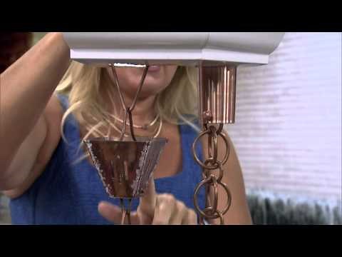 Goodbye ugly downspout, hello fancy rain chains!