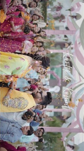 KARTIK & KOMAL || Flowers Showering Ceremony || ​⁠#Kartikkikomal #WeddingVibes #couple #shorts #kk