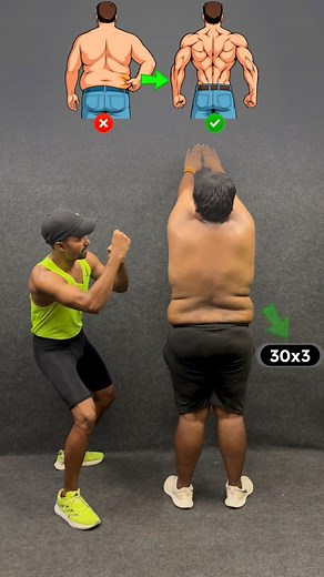 72K views · 329 reactions | 3 Standing back workout  Do All Exercises 30 Reps of 3 Sets #fitness #fitnessmotivation | Prem Kumar | Facebook