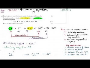 Redox - balancing equations