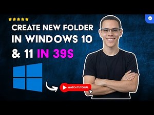 How to CREATE a NEW FOLDER in WINDOWS 10 and 11 in 39 S