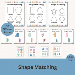 Shape Matching Game, Match Shape Activity, Toddler Sort and Match, Preschoolworksheets, 2d Shape Printables, Naming Shapes, Toddler Puzzle - Etsy Canada