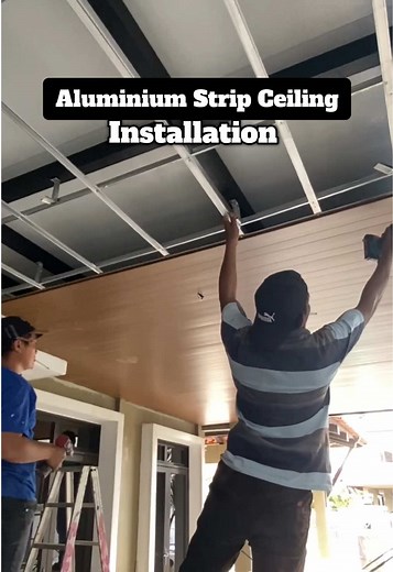 Aluminium Strip Ceiling Installation for Modern Interiors