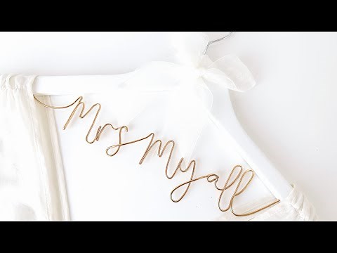 Personalized Bridal Hanger DIY 🤍
