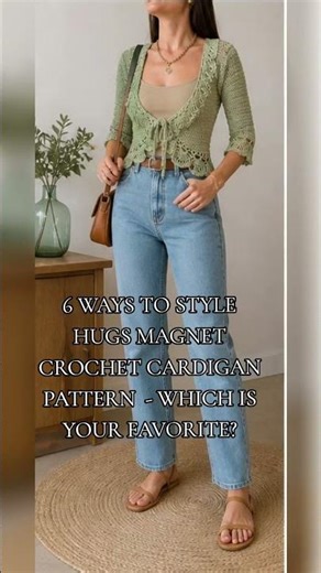 6 Ways to Style a Crochet Cardigan 🖤 | Boho Outfit Ideas - PDF Crochet Pattern