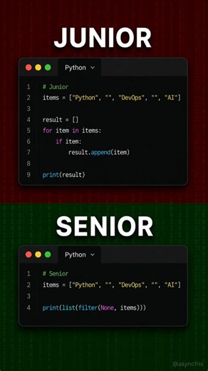 Junior vs Senior Python Developers 🐍 || #coding #programming #python