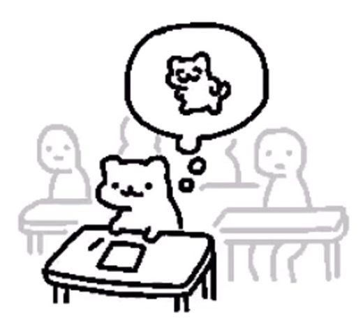 Cartoon Classroom Adventures of a Bear-like Creature