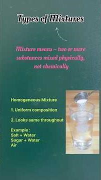 Types of Mixtures – Homogeneous & Heterogeneous | Science | Class 9 #science #chemistry #class9