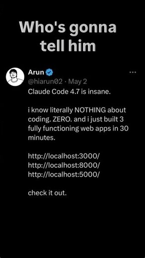 Who's gonna tell him you still don't know anything lol. #ai #coding #developer #programming #python