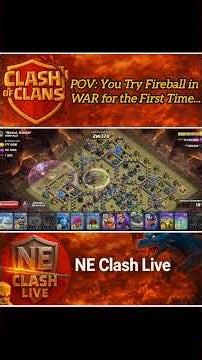 First Time Using Fireball in WAR | Meteor Golem Attack on TH18 🔥 #clashofclans #th18attack