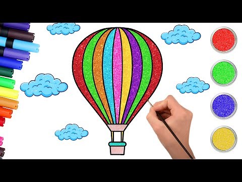 Novo!! Desenho de Balão de ar quente | Desenho Fácil | Arte fácil | Chiki Art Brazil