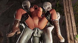 These sizes are perfect for her ass. 3d animated anal and double penetration with creampie LX A2D