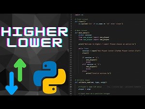 Higher Lower Number Game in Python | Coding Tutorial