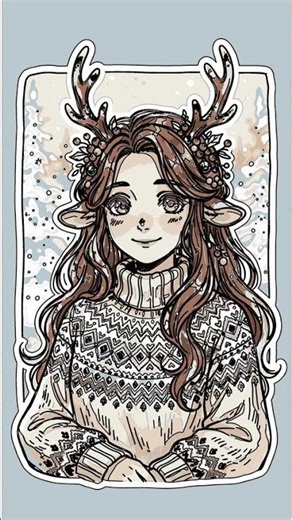 Draw a Cozy Anime Reindeer Girl! Easy Step-by-Step