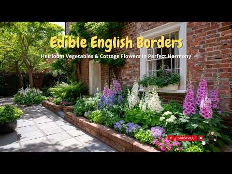 Edible English Borders 🌿🌸 | Heirloom Vegetables & Cottage Flowers in Perfect Harmony 🥕🌹