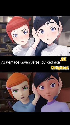 Welcome to the Sweetest Gweniverse But AI Remade #picso #picsoai #anime #gwen #Raven #violet #animation #ai #videoedit #cartoon