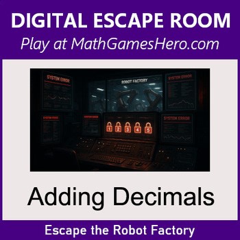 Adding Decimals | Digital Math Escape Room Game