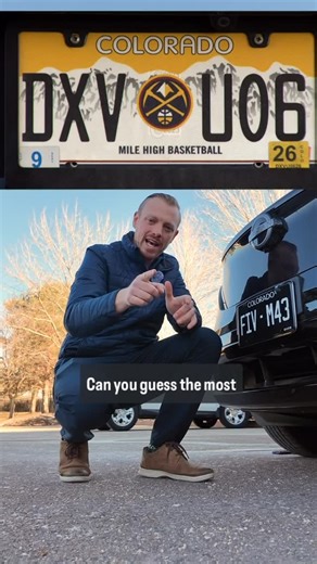 Evan Kruegel | Colorado News Reporter on Instagram: "Can you guess the most popular custom license plates in Colorado? I’ll be honest, I was surprised by the results! #license #colorado #licenseplate #licenseplates #plates #custom #denver #cars"
