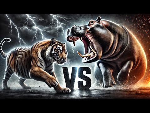 Tiger vs Hippo 🐅🦛 The Ultimate Showdown!