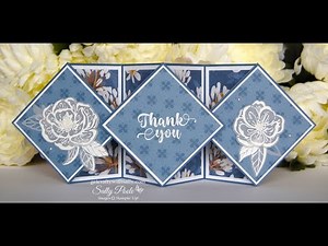 Triple Floating Diamond Card with Stampin' Up! WILDLY FLOWERING DSP