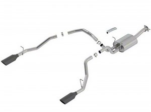 Borla RAM 1500 ATAK Dual Exhaust System with Black Chrome Tips; Rear Exit 140753BC (19-24 5.7L RAM 1500) - Free Shipping