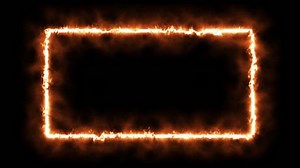 Fire rectangle frame with alpha luma matte