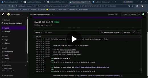 End-to-End Credit Card Fraud Detection System with MLOps | Manishankar Dey posted on the topic | LinkedIn