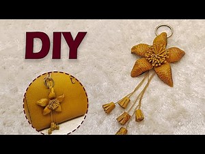 How to Make Leather Flower AS Keychain // DIY