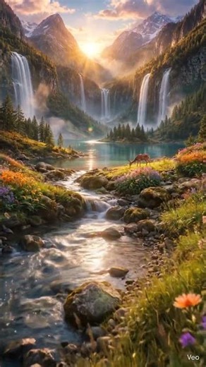 Heaven on Earth 🌄 | The Most Beautiful Waterfalls & Mountains You’ll Eversee Relaxing Nature4K🧚‍♀️