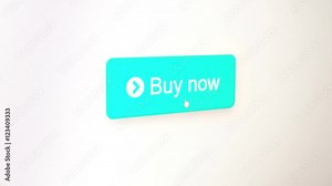 Buy Now button mouse click for online store and internet shopping concepts, screen pixels visible in some parts of the focused area