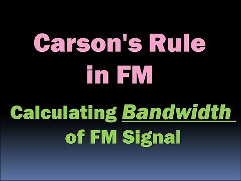 Carson's Rule in FM (Calculating Bandwidth of FM Signal) - Carson Rule [HD]