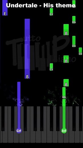 How to play piano easily "His theme" in Undertale