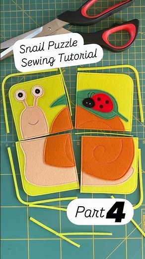 Snail 4-Piece Felt Puzzle | Part 4 #sewing #madebybalybina