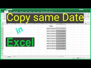 How to Copy Same Date in Excel Column Without Changing ? | Copy Same Date Down in Excel | ‪@LeonsBD‬