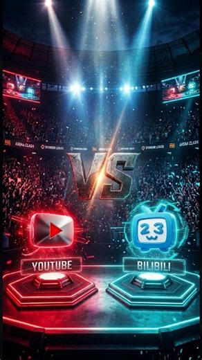 YouTube vs Bilibili. The Battle of Global Streaming Platforms #youtubeshorts #youtubevsbilibili