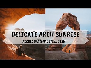 Hiking the DELICATE ARCH TRAIL during sunrise in Arches National Park!