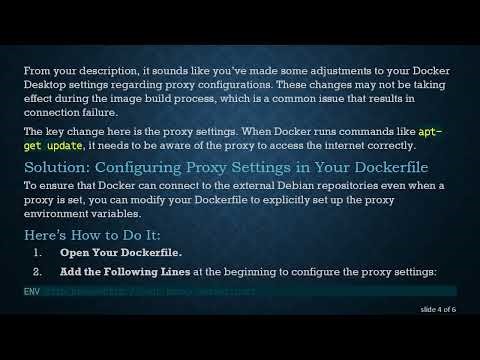 Resolving the Docker Error: Could not connect to deb.debian.org (111: Connection refused) on Windows
